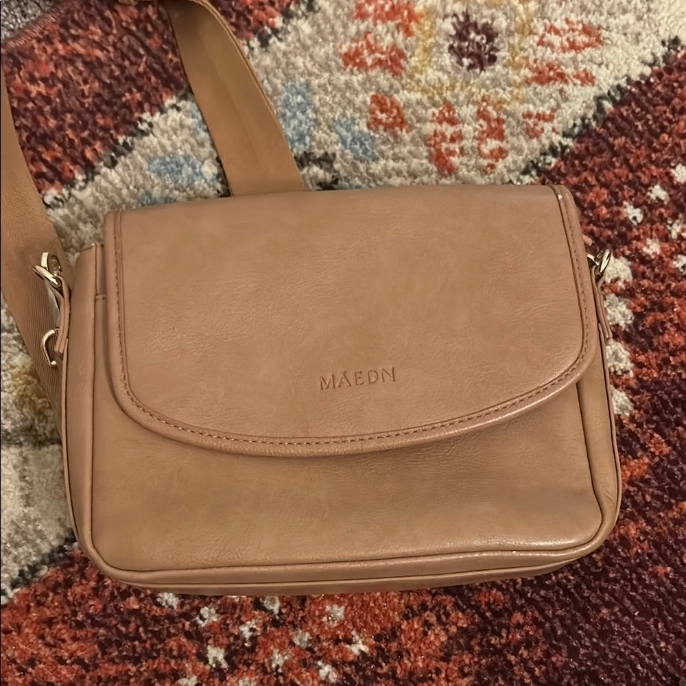 Tan Crossbody Bag - Sleek Everyday Shoulder Bag
